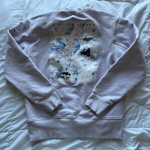 Adidas Parley For The Oceans Lavender Graphic Crewneck XS Sustainable Streetwear